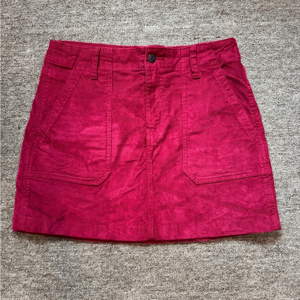 Old Navy Cherry Red Corduroy Skirt